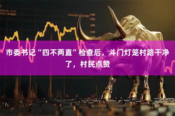 市委书记“四不两直”检查后，斗门灯笼村路干净了，村民点赞