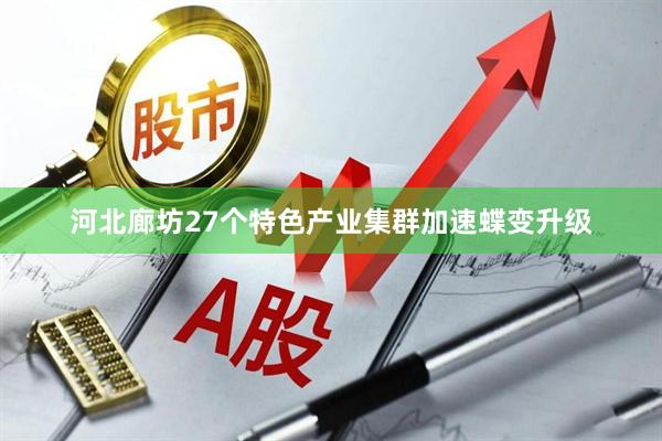 河北廊坊27个特色产业集群加速蝶变升级